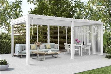 Howvin Lazer Ao Ar Livre Folha de Alumínio Pergola Villa ao Ar Livre Pátio Jardim Toldo Moderno Moldura de Uva